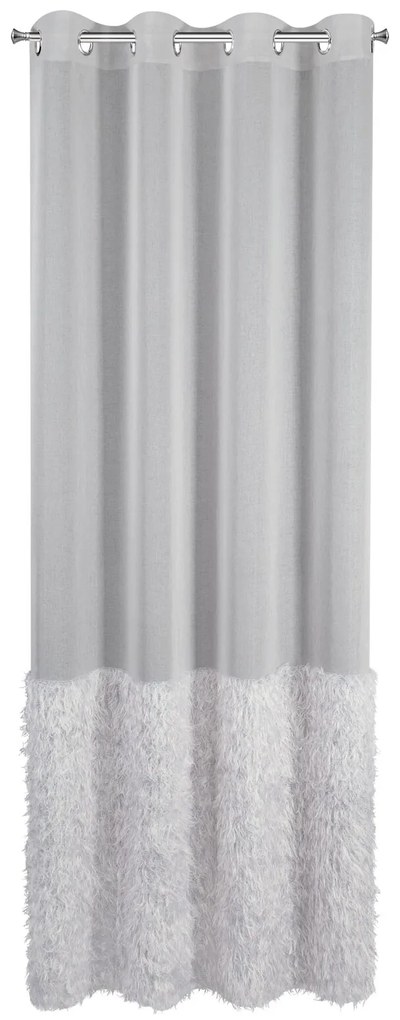 ZÁCLONA NA KRÚŽKOCH MARGARET2 140X250 CM STRIEBORNÁ