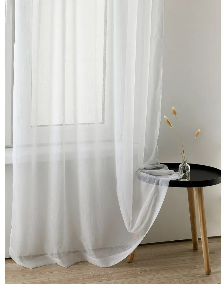 Homede Záclona Kresz Eyelets gold, biela, 140 x 240 cm