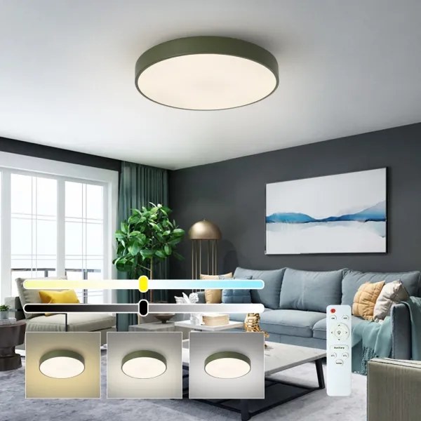 Brilagi - stmievateľné LED stropné svietidlo POOL LED/60W/230V 3000-6000K 50 cm zelené+DO