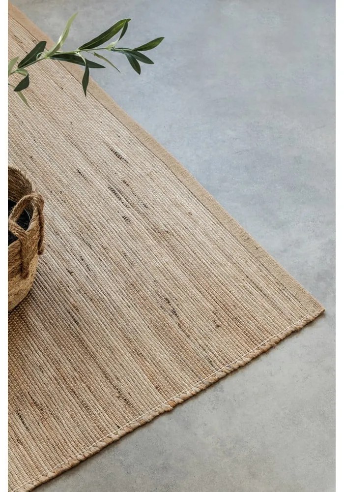 Béžový obojstranný/ručne tkaný behúň s prímesou juty 80x200 cm Handloom – Hanse Home