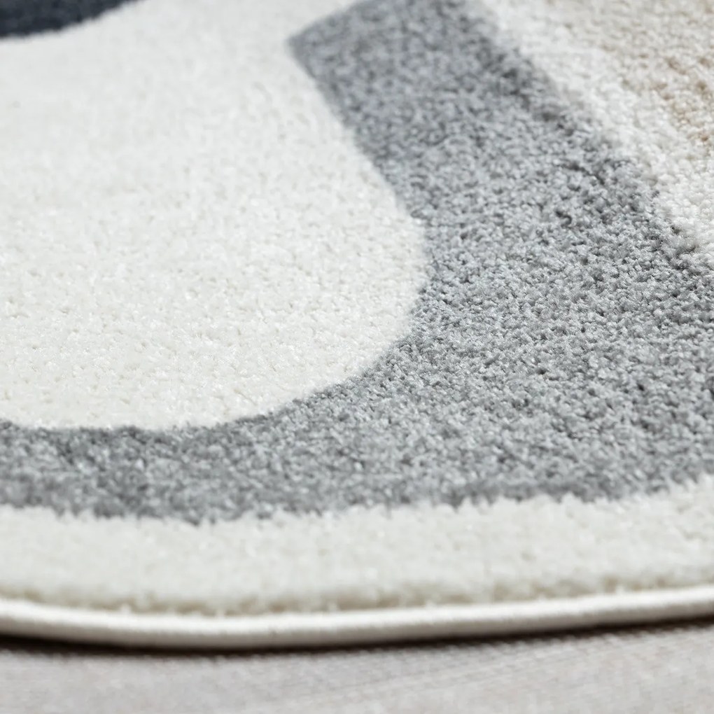 Dywany Łuszczów, Kusový koberec Fusion 0213 white/dark pink, 140x190, viacfarebná, kancelária