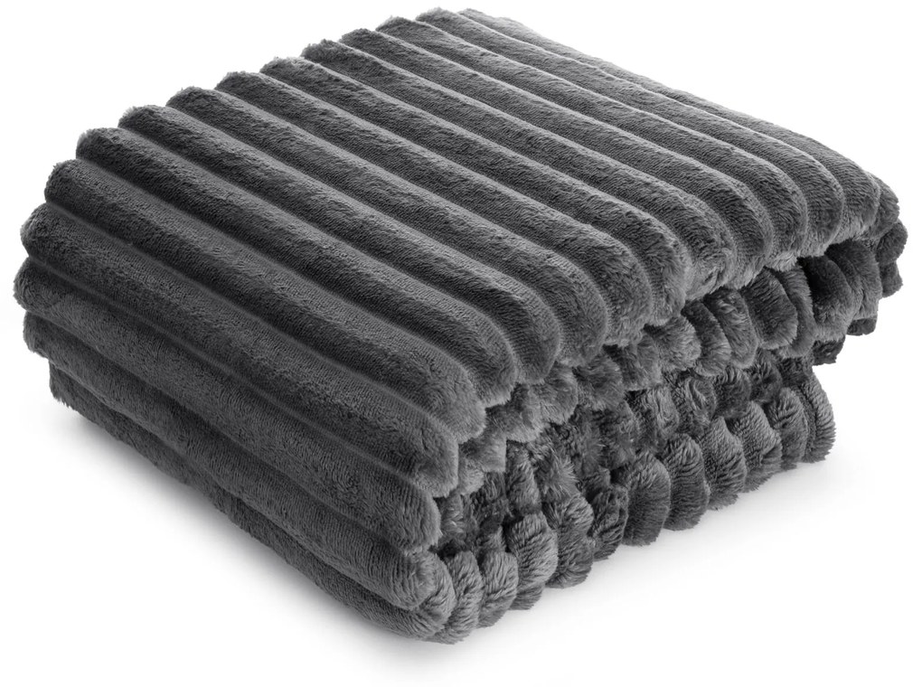 DEKA Z MIKROFLANELU SOFT 70X160 CM SIVÁ