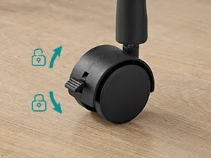 Pojízdný stojan na oblečení Merino 83-120 cm černý