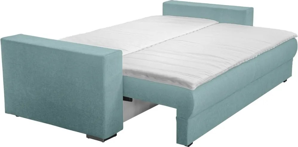 Pohovka rozkladacia na lôžko Genf, modrá aqua látka