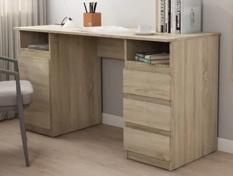 Písací stôl so 3 zásuvkami Carlos, dub sonoma%