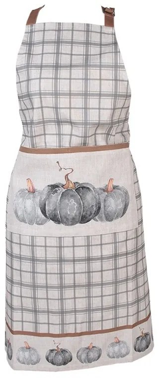 Bavlnená károvaná zástera s tekvicami Country Style Pumpkin - 70*85 cm