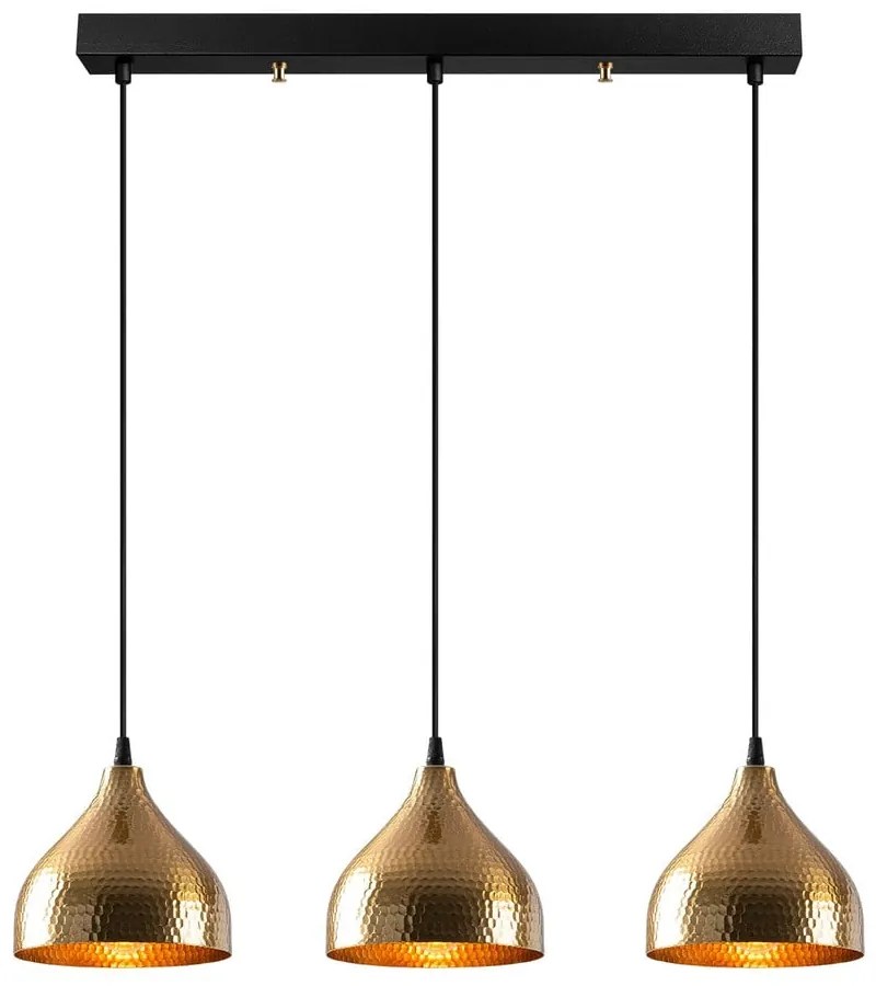 Závesné svietidlo v zlatej farbe s kovovým tienidlom Tattoo – Opviq lights