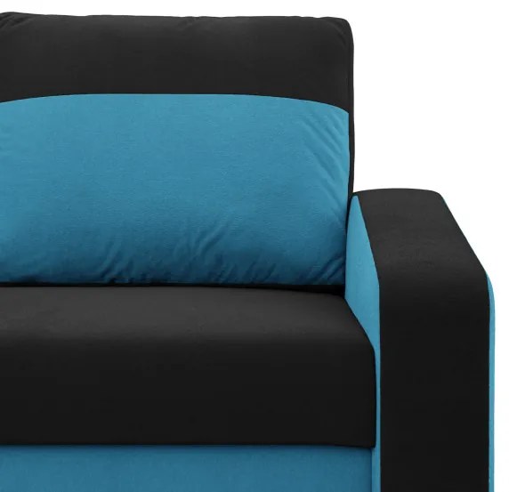 Pohovka ORION čierna / tyrkysová