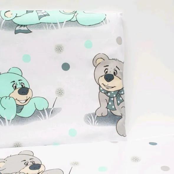 NEW BABY 2-dielne posteľné obliečky New Baby 90/120 cm sivý medvedík