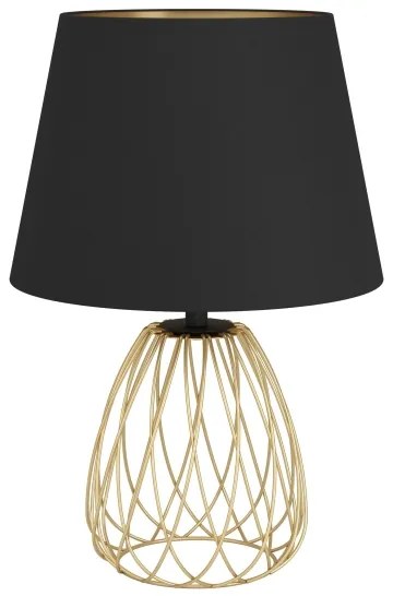 Eglo 390039 - Stolná lampa JAZMINIA 1xE27/40W/230V čierna/zlatá