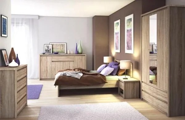 Šatníková skriňa NORTON so zrkadlom 3d4s