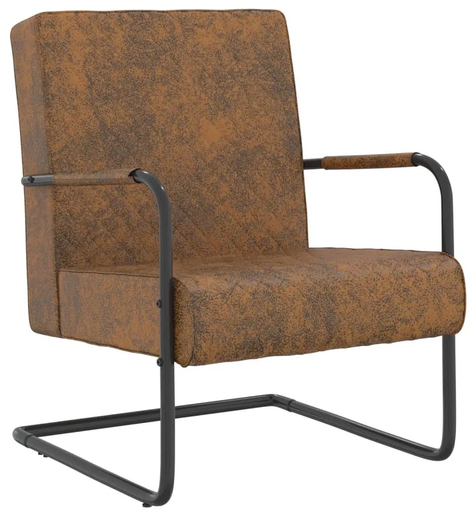 vidaXL 325734  Cantilever Chair Brown Fabric