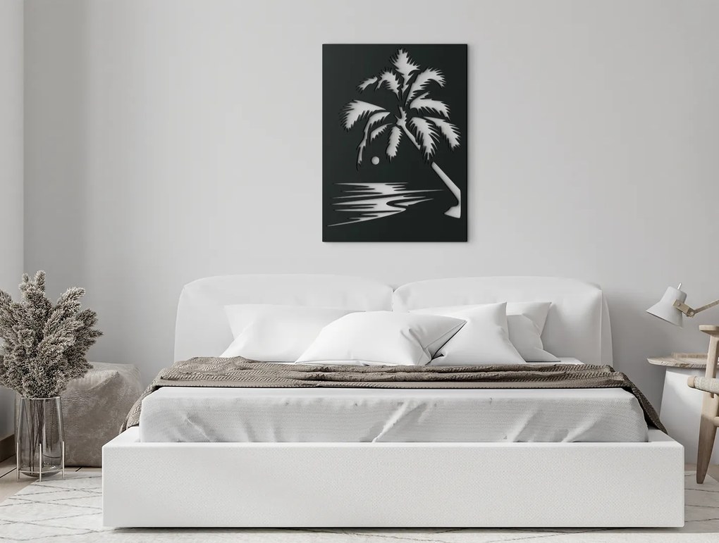 drevko Drevený obraz Večerný príliv Rozmer obrazu: 44,5 x 32,5 cm, Farba dekorácie: Čierna