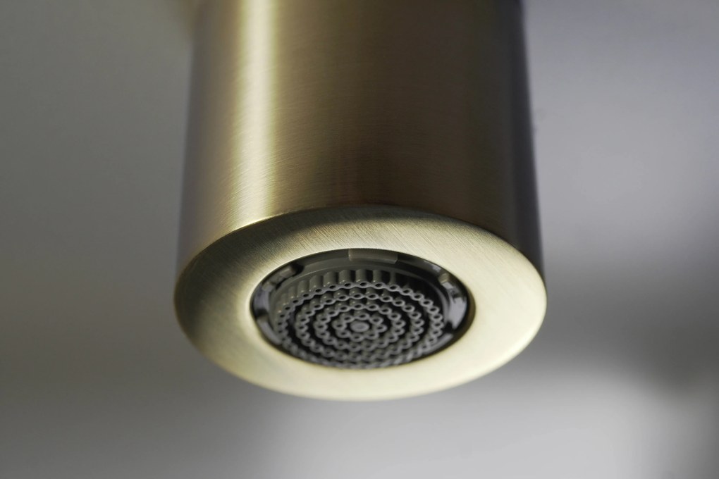 Deante Silia, sprchový stĺp so sprchovou batériou, zlatá matná, NHS_R4XM