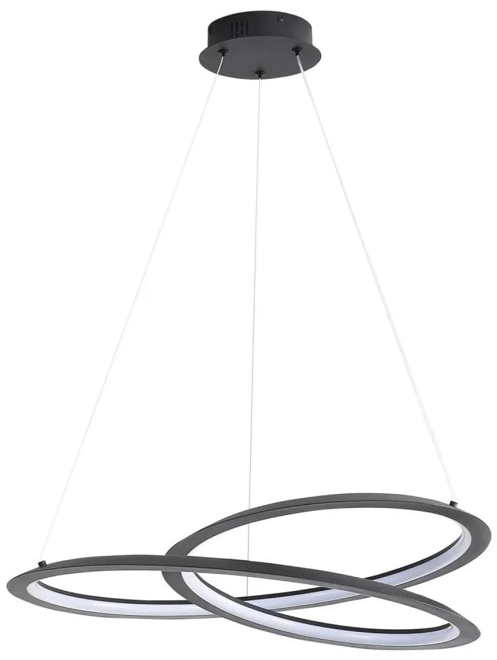 LED Luster na lanku TANGO LED/44W/230V 4000K pr. 60 cm čierna