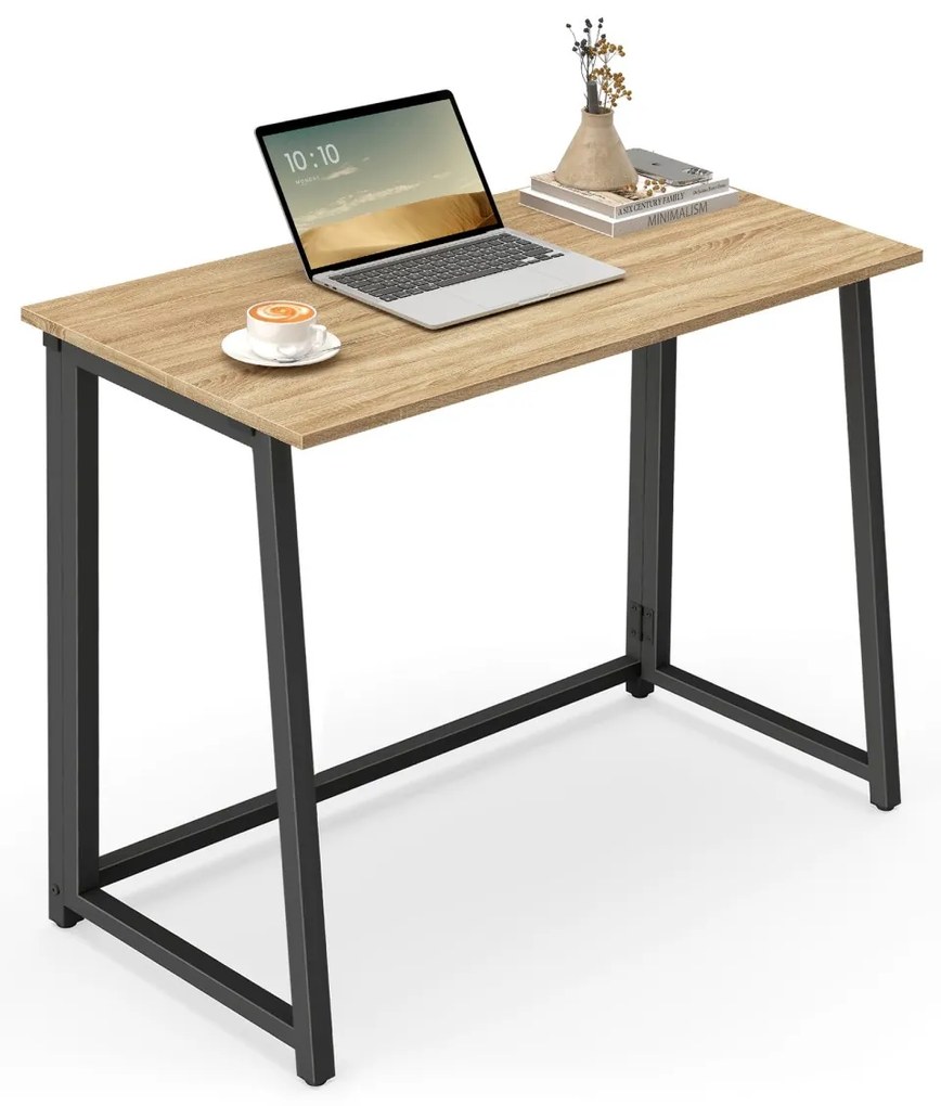Set do pracovne ZARIMO stôl 80x40 cm dub sonoma + kreslo AVOLA VELVET čierne