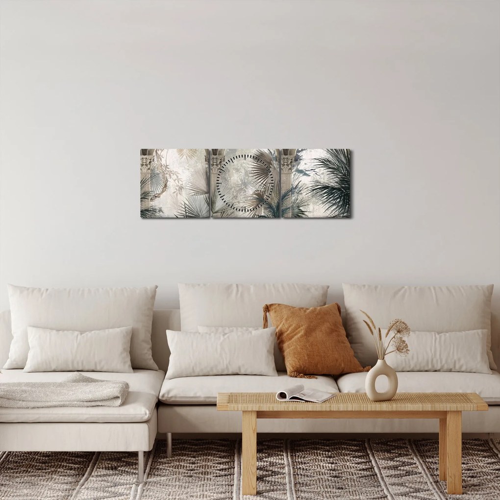 Obraz - Stĺpy (s hodinami) (90x30 cm)