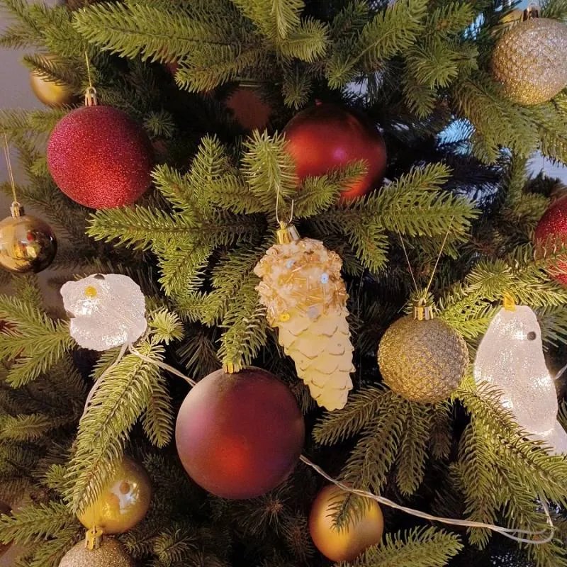 DECOLED Dekorace, šišky 4 ks, 11 cm