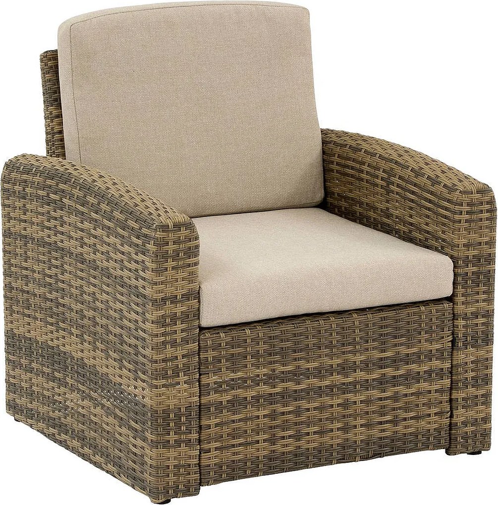 DEOKORK Ratanová zostava SANTORINI pre 5 osôb (hnedá)