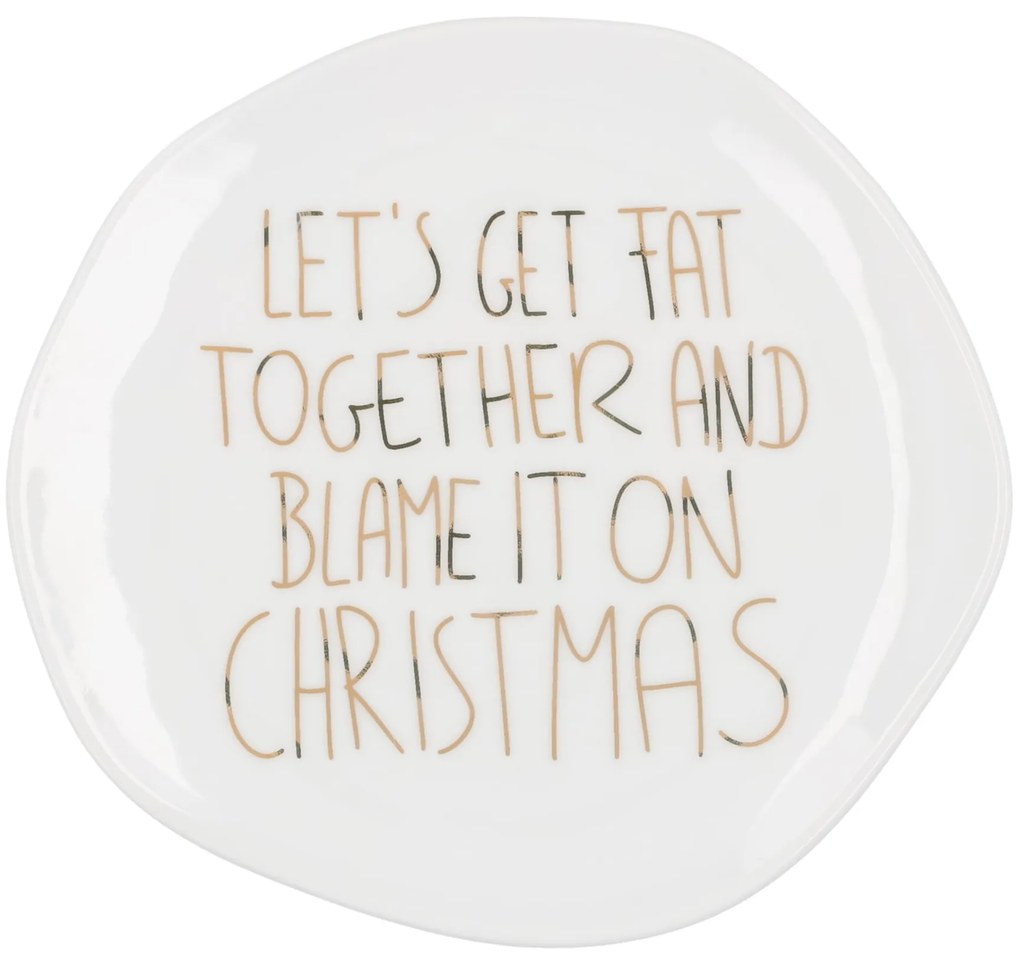 räder Porcelánový tanierik Let's Get Fat Together