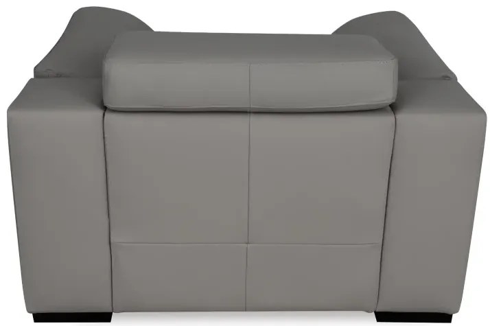 Moderná kožená sedacia súprava LOREN II 3+2+1, sivá (madras - 128 grey)