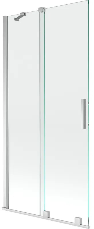 Mexen Velar, 2-krídlová posuvná vaňová zástena 95 x 150 cm, 8mm číre sklo, chrómový profil, 896-095-000-01-01