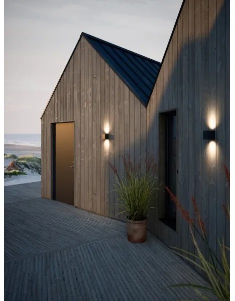 Nordlux - LED vonkajšie nástenné svietidlo CANTO 2xLED/6W/230V IP44 čierna