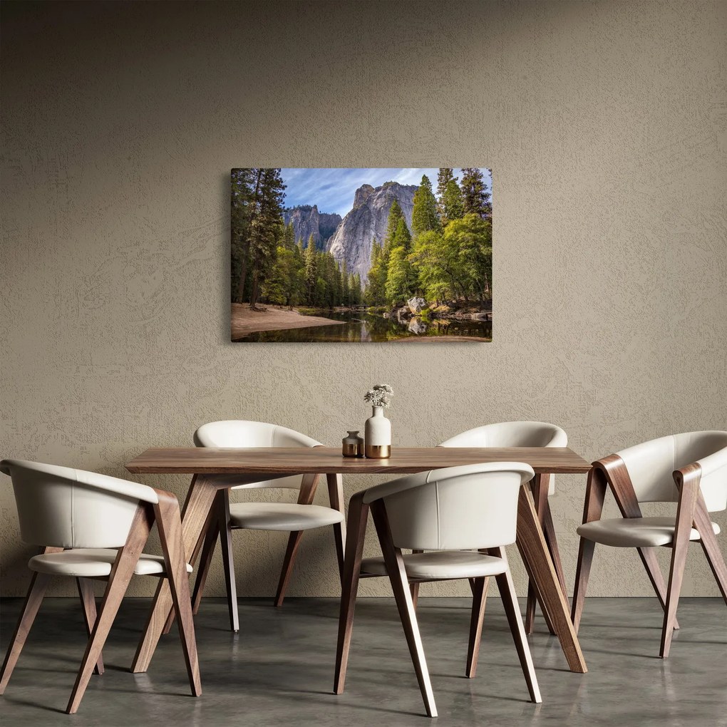 Obraz - Pod Yosemite skalou (90x60 cm)
