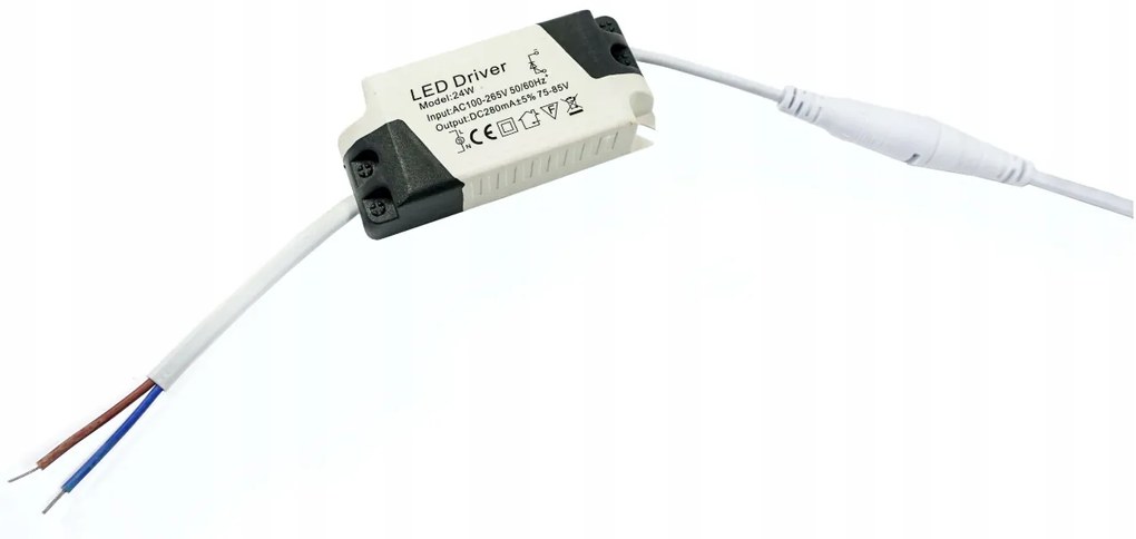 ecoPLANET Kruhový LED panel pre povrchovú montáž - čierny - 24W - neutrálna biela