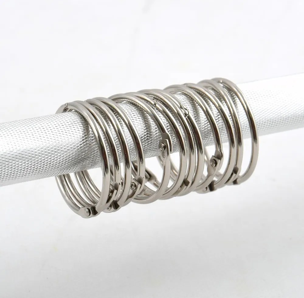 Krúžky k sprchovému závesu v súprave 12 ks v matne striebornej farbe Ringo Small – Spirella