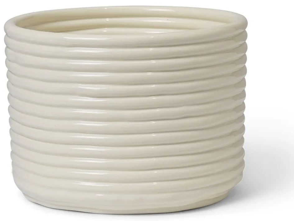 Ferm Living Obal na kvetináč Corduroy Off White