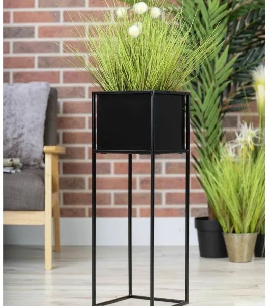 Stojan na kvety 70x24 cm čierna
