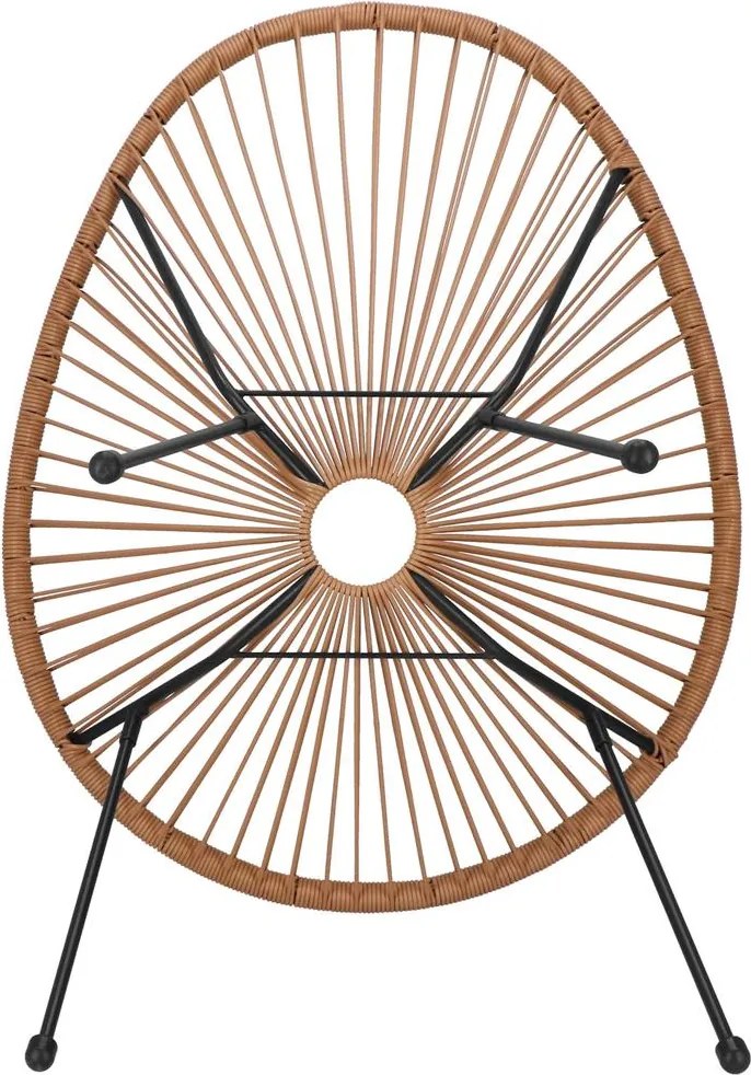 Záhradné kreslo oválne, výška 87 cm, odtiene béžovej a hnedej Springos - GF0084