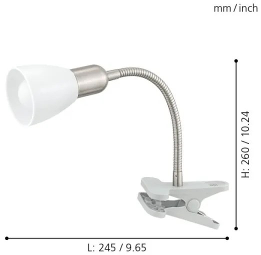 Eglo 92932 - LED lampa s klipom DAKAR 3 1xE14/4W/230V