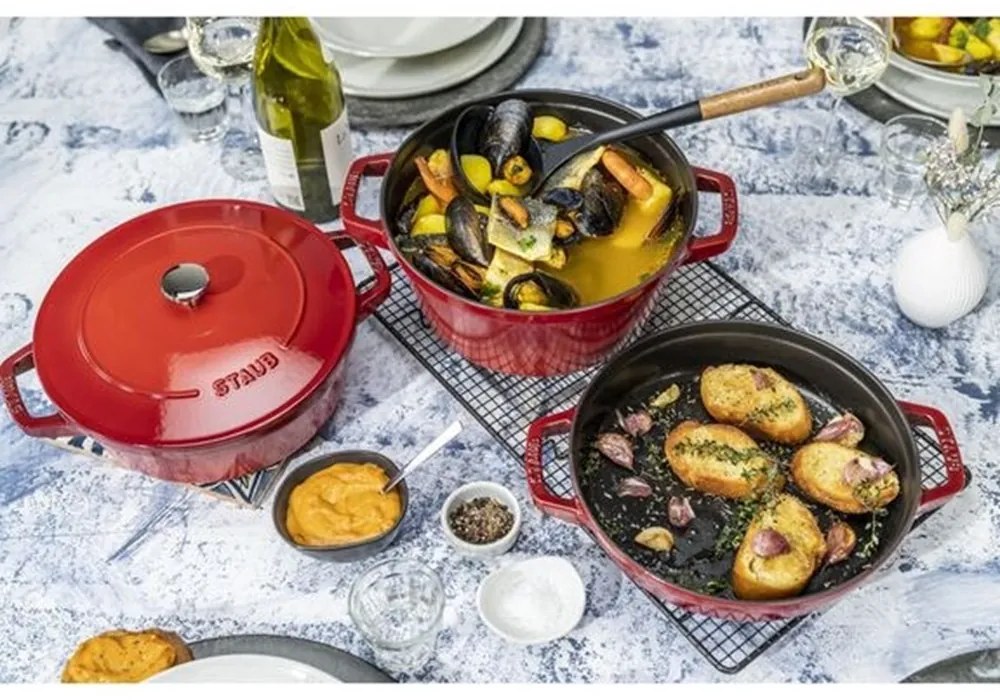 Staub Liatinová sada STAUB 24 cm SET/4ks červená