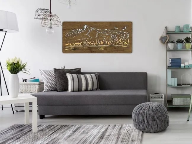 Led obraz hory a les