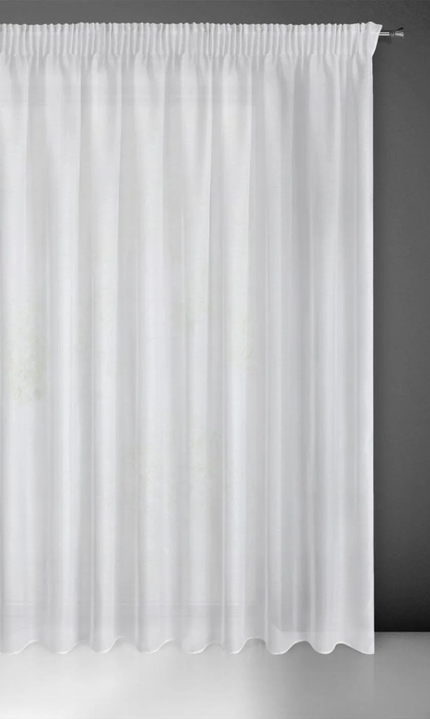 EUROFIRANY ZÁCLONA NA PÁSKE REBECCA 300X270 CM BIELA