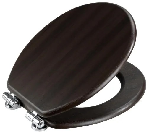 WENKO 22015100-WC sedadlo WENGE 35,5x42,5 cm hnedé/strieborné
