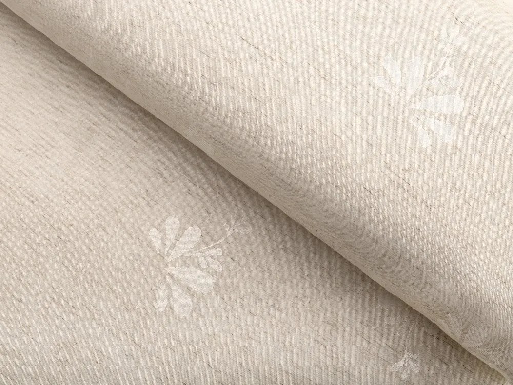 Biante Teflónový oválny obrus TF-076 Kvetinový ornament na režnom 120x200 cm