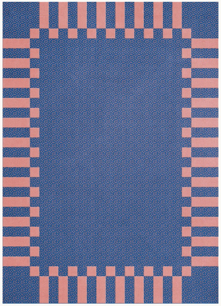 Ručne tkaný vlnený koberec's vysokým vlasom Tekla Frame