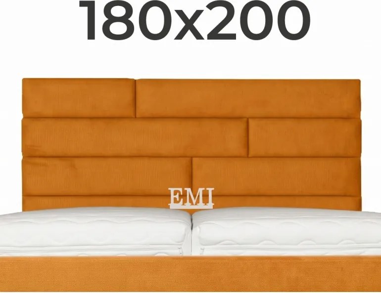Posteľ čalúnená ANIA + lamelový rošt + matrac EMI