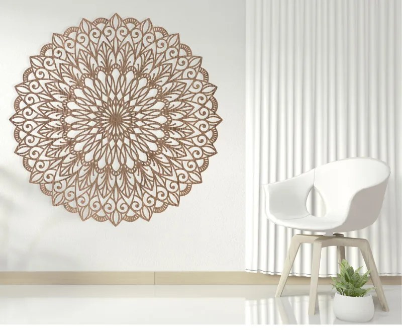 Drevená 3D mandala na stenu | Luxusný vyrezávaný obraz do obývačky | SENTOP HDF0251-akcia20