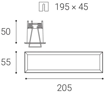 LED2 Zápustné bodové LED osvetlenie TECO, 15W, denná biela, hranaté, čierne