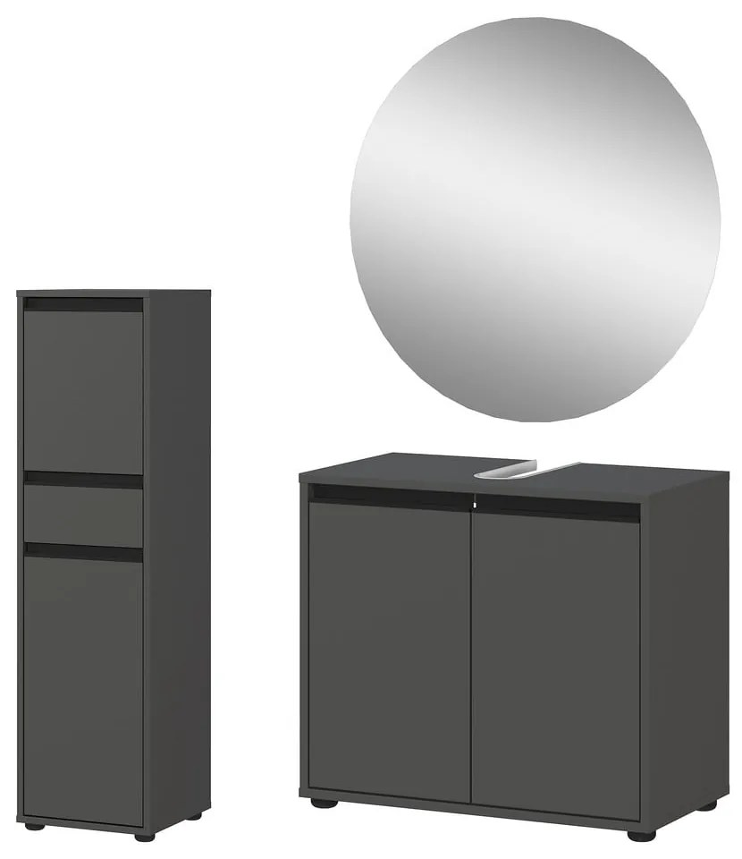 Antracitová kúpeľňová zostava Lemont – Germania