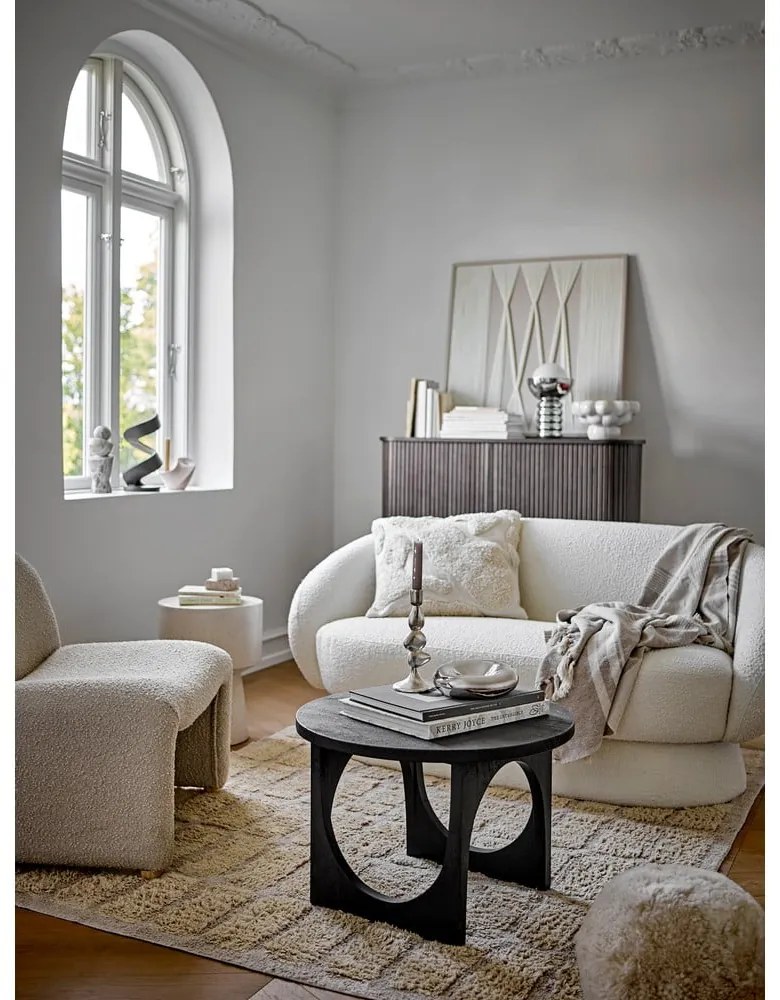 Krémové kreslo z textílie buklé Neel – Bloomingville