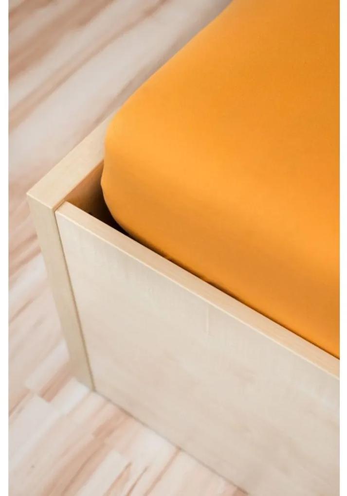 AMIDO-EXQUISIT Oranžová plachta na posteľ Jersey Superstretch Rozmer: 120/140 x 200 cm W1_181