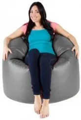 Sedací vak hruška sivá TiaHome