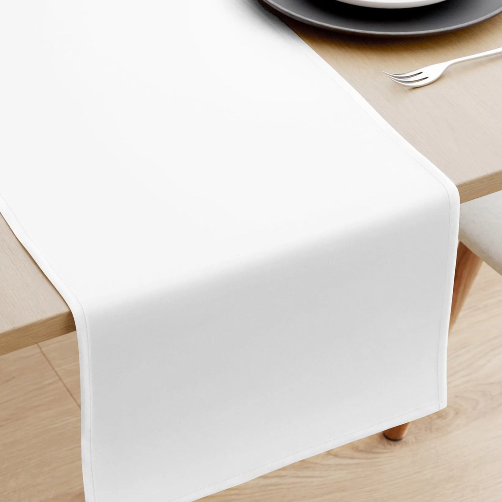 Goldea behúň na stôl 100% bavlnené plátno - biely 20x120 cm
