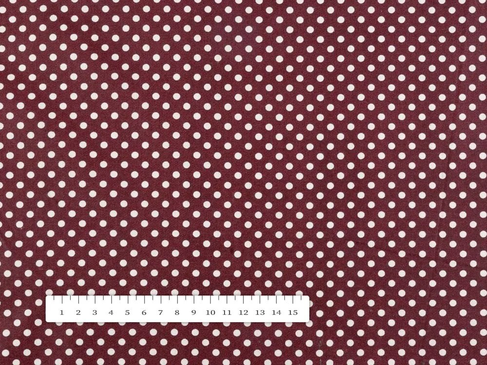 Biante Bavlnená obliečka na vankúš Sandra SA-339 Biele bodky na tmavo červenom 40 x 40 cm