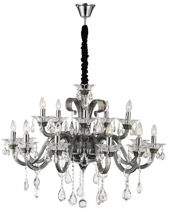 Globo 64104-15 - Krištáľový luster na reťazi DUNJA 15xE14/40W/230V